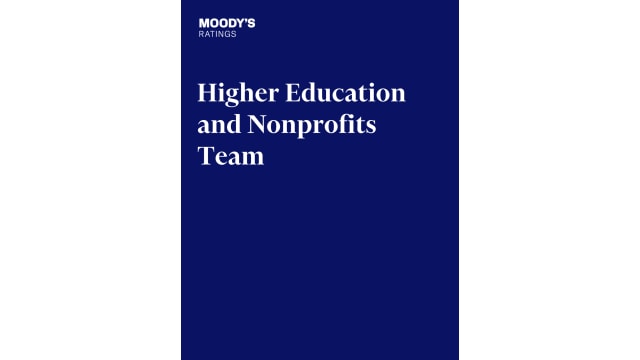 Moody's Ratings Higher Ed Team - June 2026