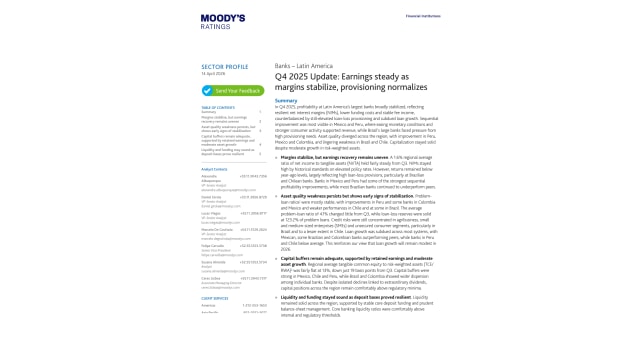 Q4 2025 Update: Earnings steady as margins stabilize, provisioning normalizes