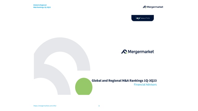 Global & Regional M&A Financial Advisory Rankings: 1Q-3Q23