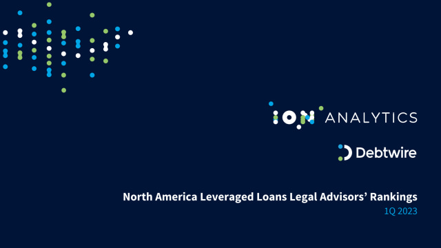 North America Leveraged Loans Legal Advisors' Rankings: 1Q23
