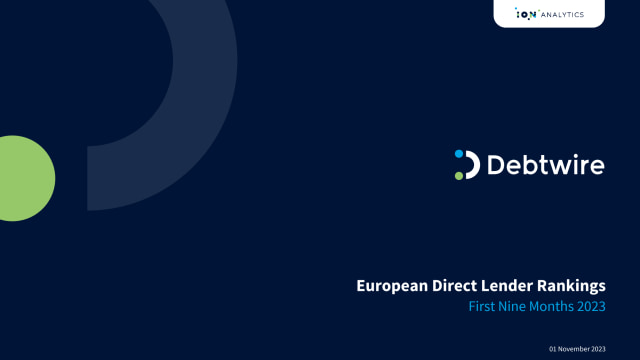 European Direct Lender Rankings: 1Q-3Q23