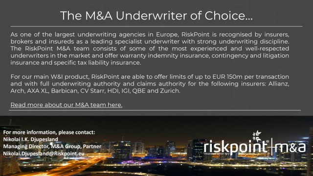 RiskPoint Nordic M&amp;A and Private Equity Forum