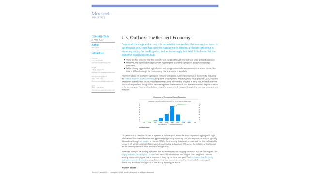 U.S. Outlook: The Resilient Economy