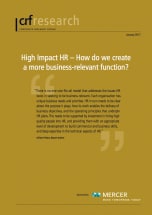 Executive Summary: High Impact HR - How do we create a more business-relevant function?
