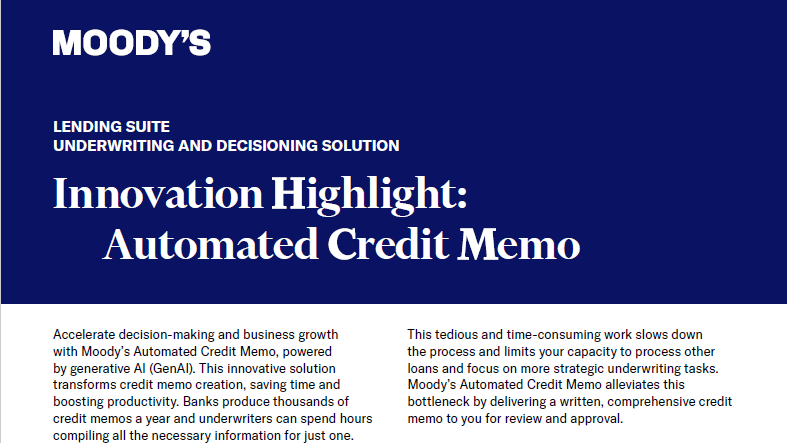 Innovation Highlight: Automated Credit Memo