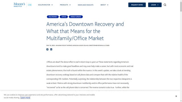 America’s Downtown Recovery and What that Means for the Multifamily/Office Market
