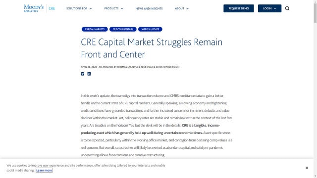 CRE Capital Market Struggles Remain Front and Center