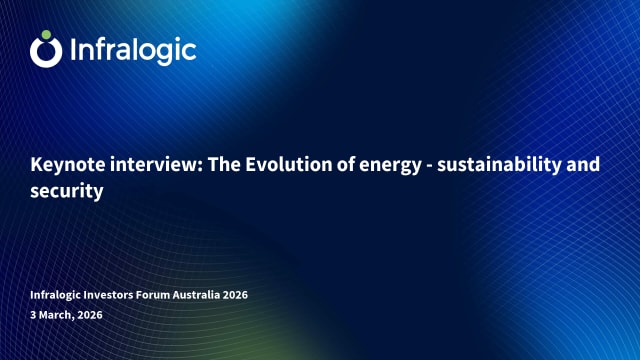 Keynote interview: The Evolution of energy - sustainability and security