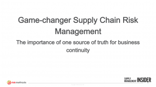 Game-changer Supply Chain Risk Management Slides