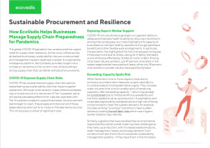 Sustainable Procurement and Resilience