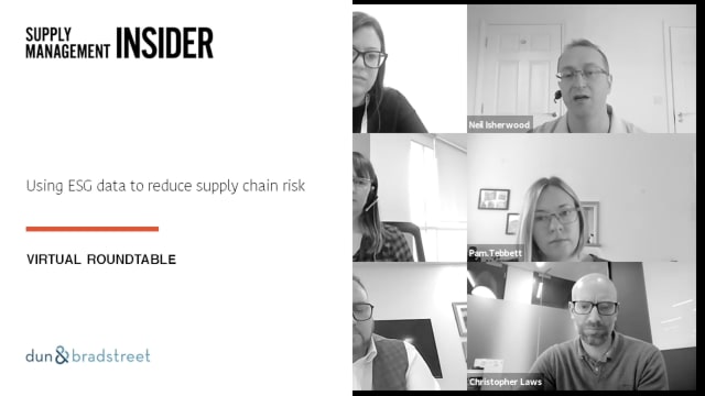 Roundtable discussion: Using ESG data to reduce supply chain risk