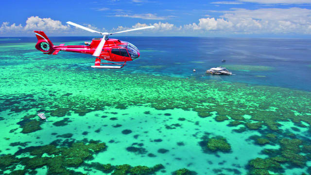 Helicopters over the Great Barrier Reef