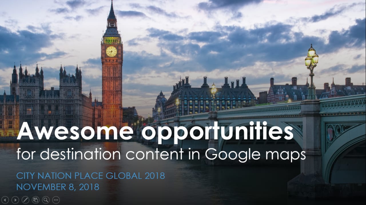 Awesome opportunities for destination content in Google maps