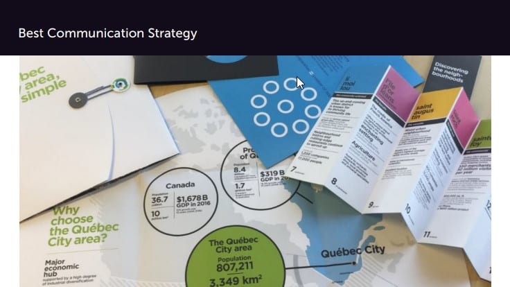 Project Quebec City, It’s Simple Best Communication Strategy Finalist