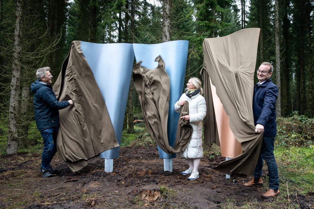 2.Aluminium screens installed as part of placemaking in Struer, City of Sound (source: https://cityofsound.dk/about-the-city-of-sound/)