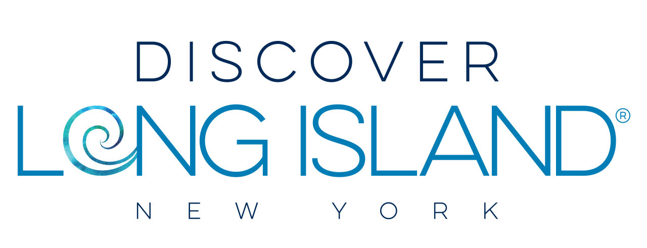 The image is a logo reading Discover Long Island, New York