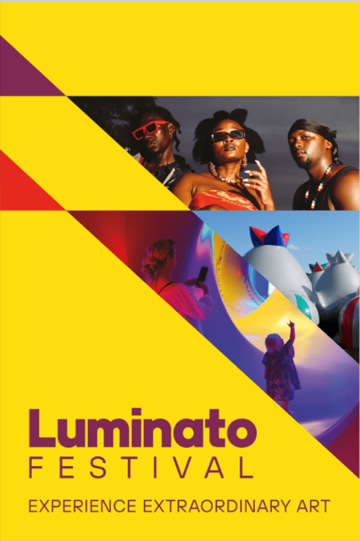A poster for the Luminato Festival, with the subtitle 'Experience extraordinary art'.