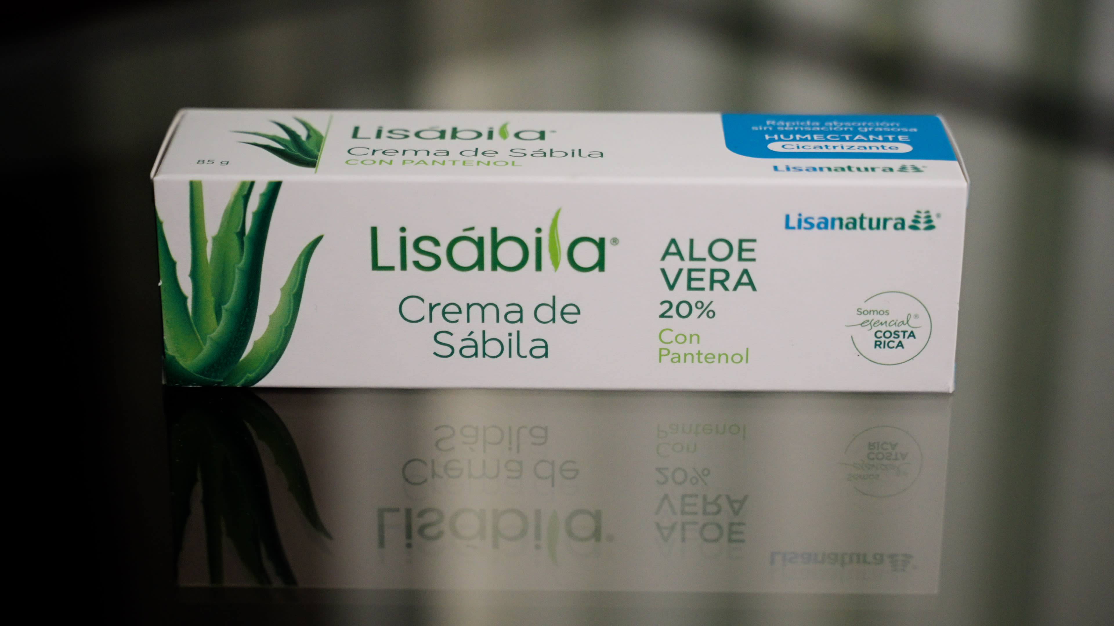 A box of Aloe Vera cream displaying the essential COSTA RICA logo in the bottom right corner
